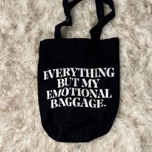 IL MAKIAGE Black Tote with Bold White Print